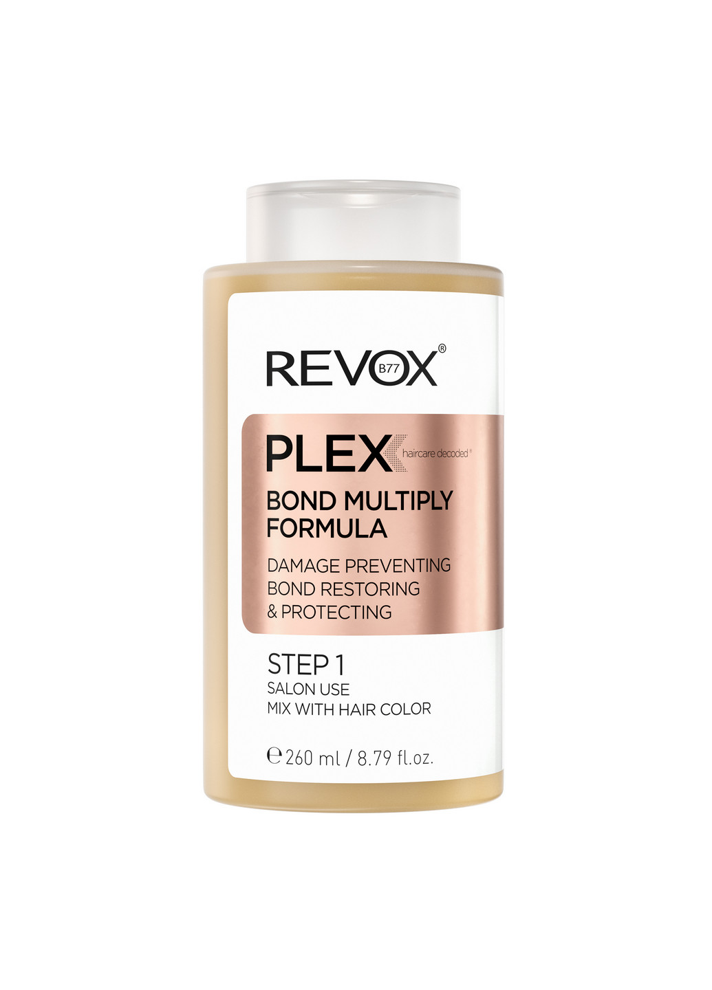 Средство для салонного восстановления волос, шаг 1 Plex Bond Multiply Formula Step 1, 260 мл Revox (264921007)