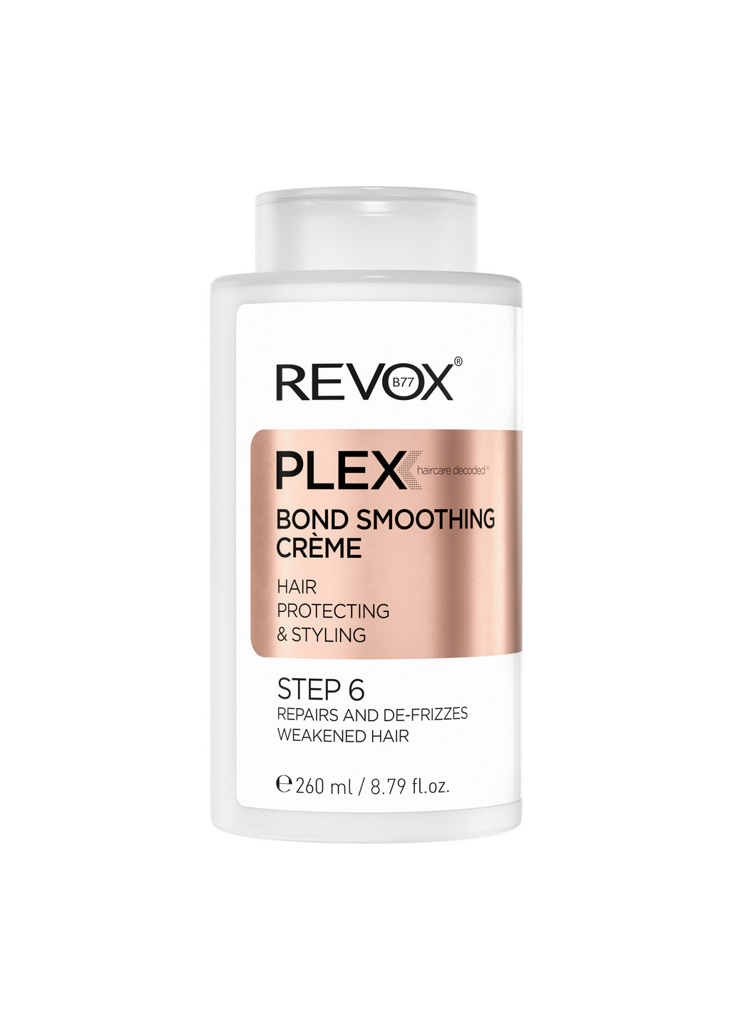 Разглаживающий крем для волос Plex Smoothing Cream Bond Step 6, 260 мл Revox (264921018)