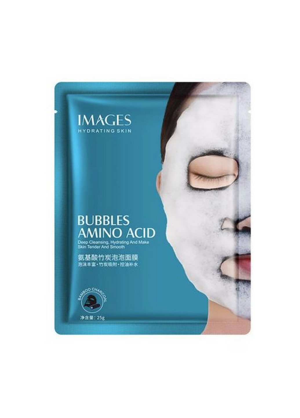 Бульбашкова тканинна маска з амінокислотами для обличчя Bubbles Mask Amino Images (264920937)
