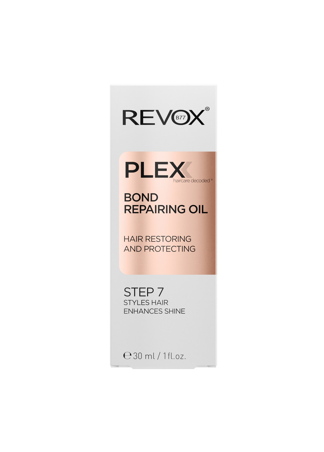 Масло для восстановления и термозащиты волос, шаг 7 B77 Plex Bond Repairing Oil STEP 7, 30 мл Revox (264921002)