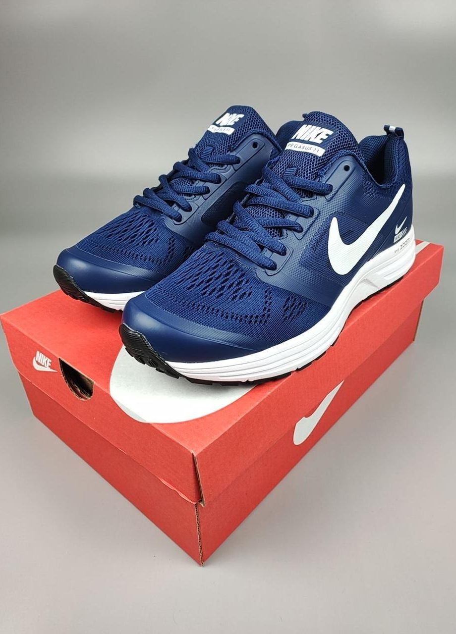 Синие кроссовки мужские nike zoom pegasus 31 blue сетка весна лето 42 No Brand