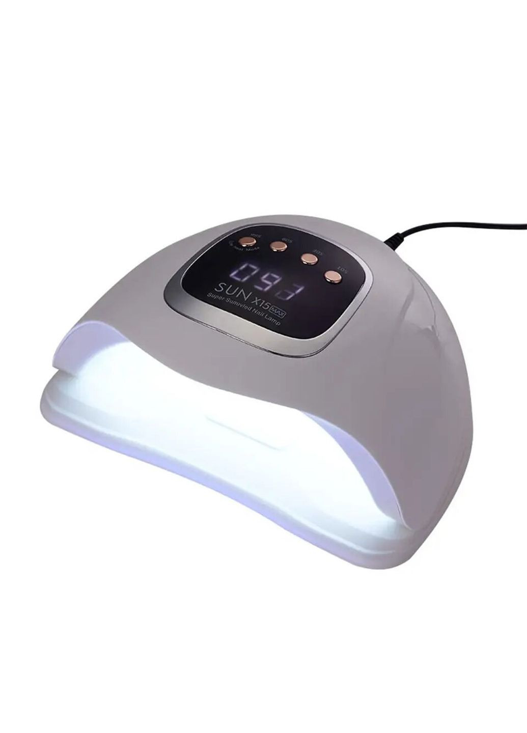 Профессиональная LED+UV лампа для маникюра и наращивания ногтей х 66 LED 180 W белая Sun 15 max (264831945)