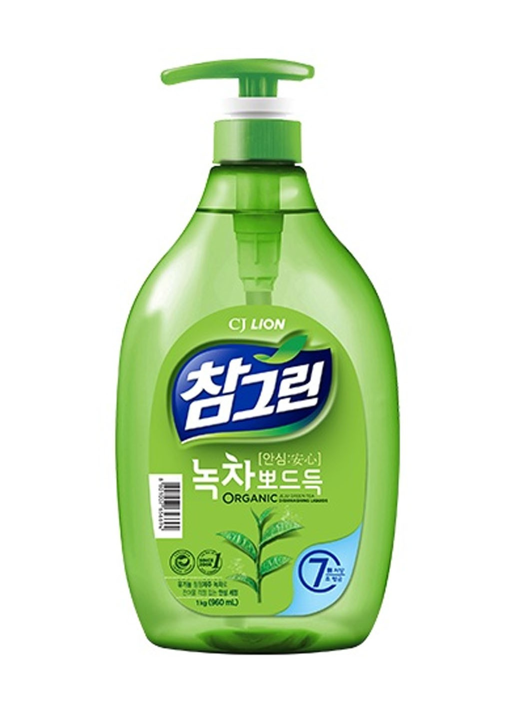 Засіб для миття посуду Chamgreen Pump Зелений чай 500 мл LION KOREA (264829687)