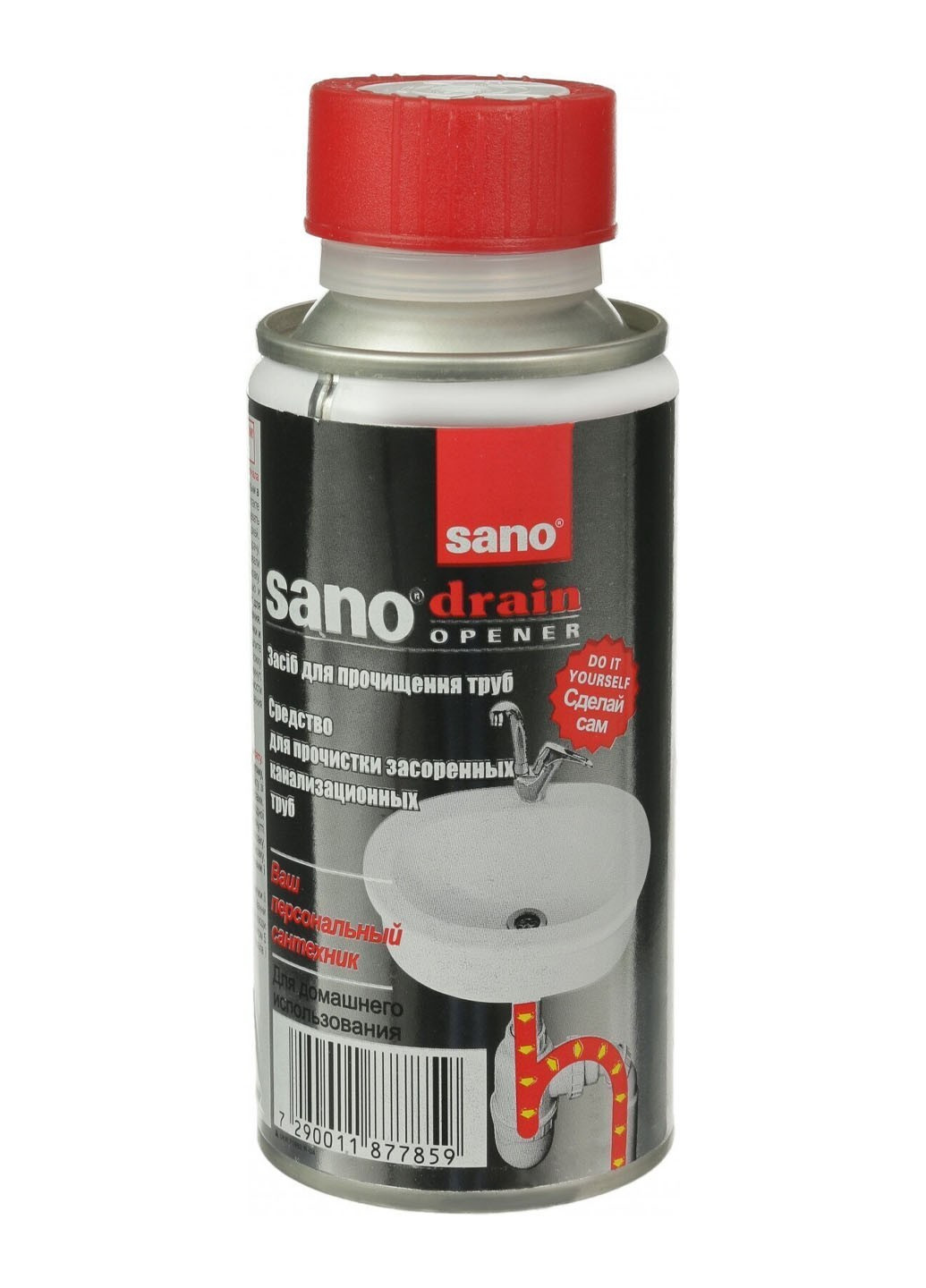 Средство для прочистки труб Drain (200 г) Sano (264829601)