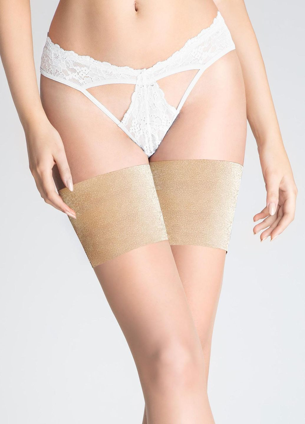 Гладкі бандалетки на стегна Marilyn opaski plus beige (264912920)