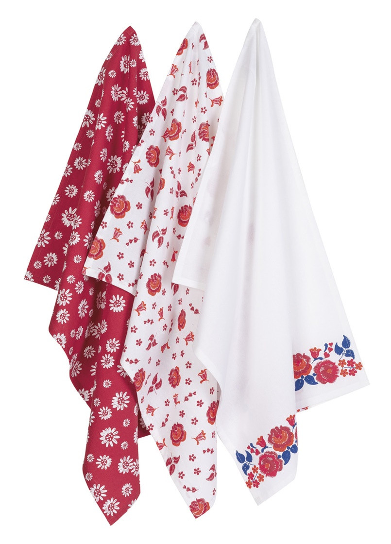 Livarno полотенце для кухни 3 шт 50*70 цветочный комбинированный производство - Индия
