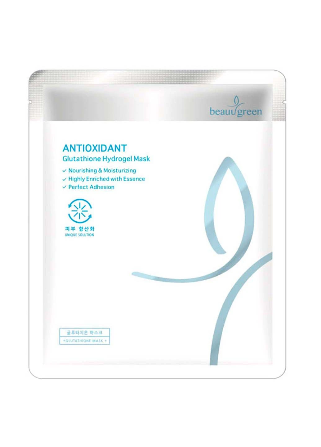 Гидрогелевая маска для лица с глутатионом Antioxidant Glutathione Hydrogel Mask 30 мл BeauuGreen (264920429)