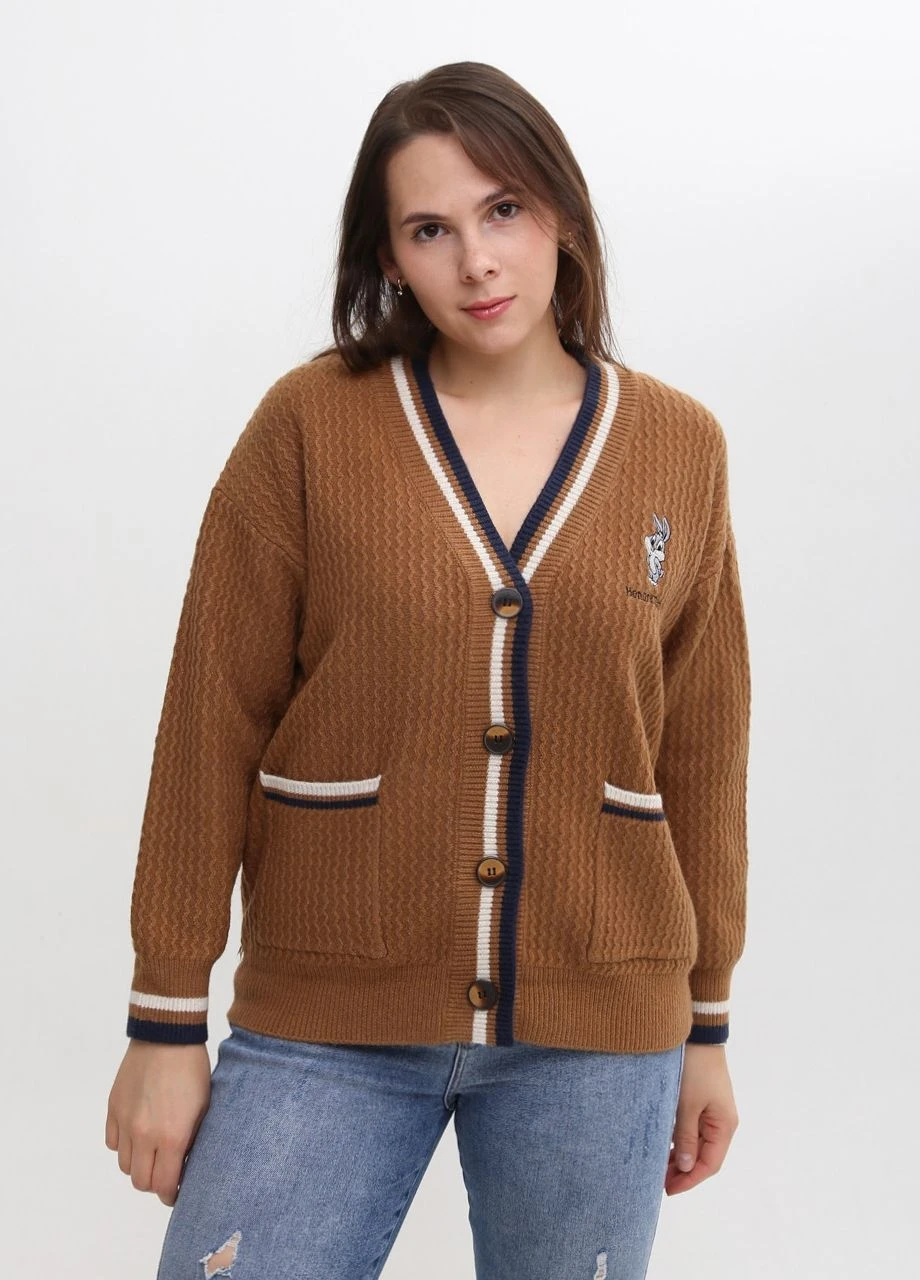 Коричневый демисезонный кардиган JEANSclub