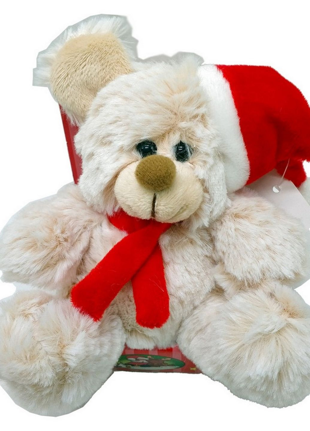 М'яка іграшка "Ведмедик Санта" MC1571, 13 см (Білий) Bambi (265391663)