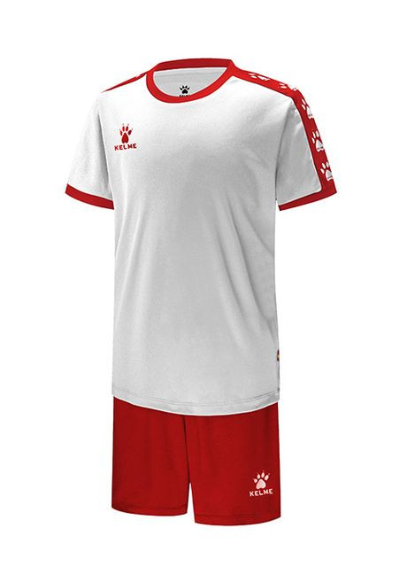 Комплект детской футбольной формы COLLEGUE бело-красный 3883033.9107 Kelme (265210960)