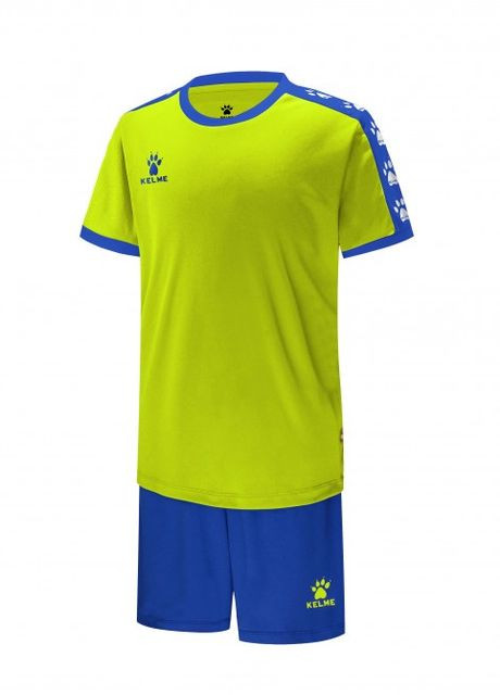 Комплект дитячої футбольної форми COLLEGUE салатово-синій 3883033.9915 Kelme (265210968)