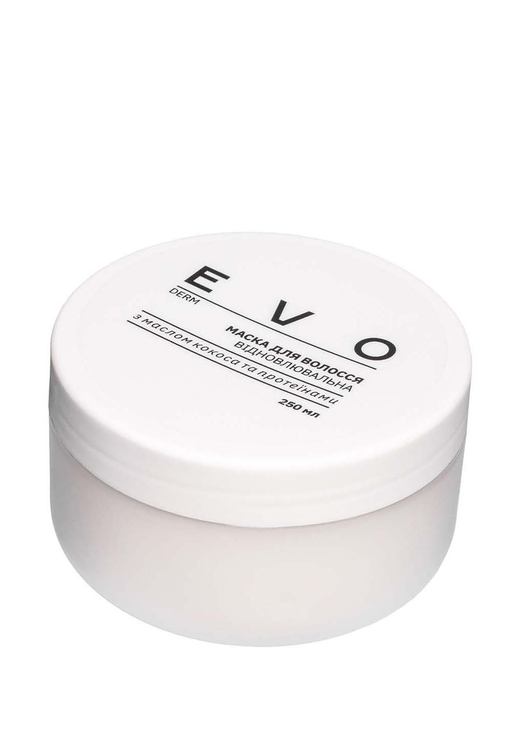 Маска для волосся відновлювальна з маслом кокоса та протеїнами 250 мл EVO derm (265211343)