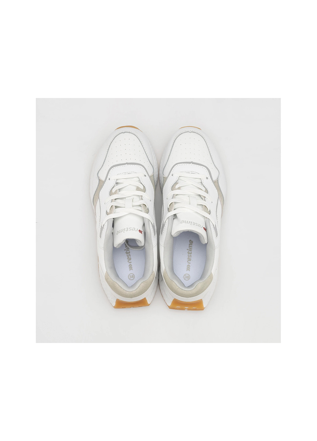 Белые демисезонные кроссовки Restime