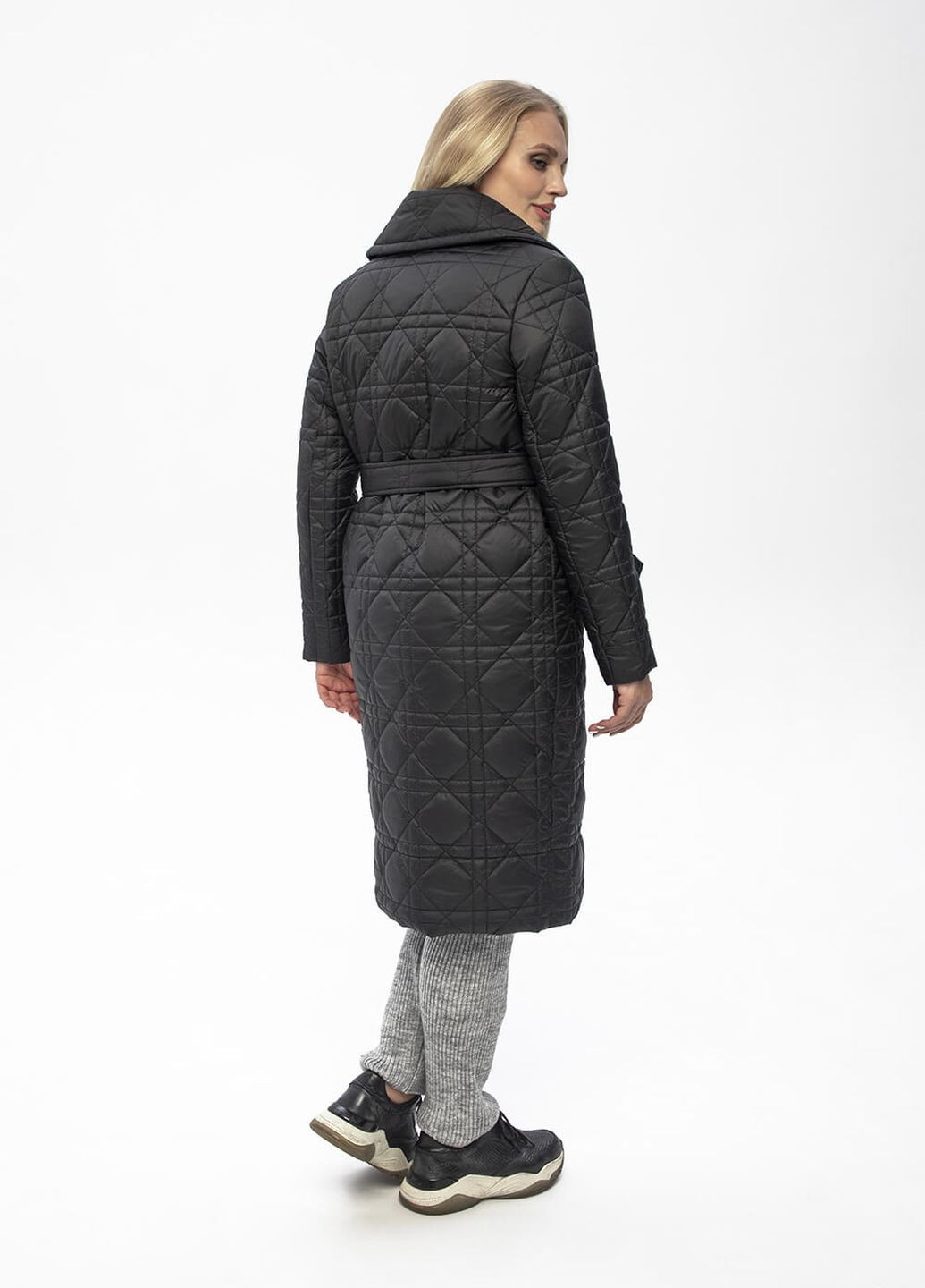 Черная демисезонная куртка-пальто мира MioRichi