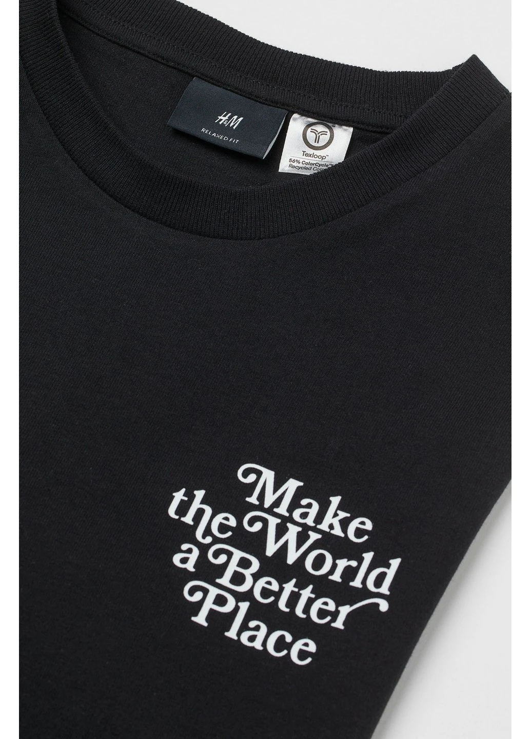 Черно-белая футболка оверсайз H&M