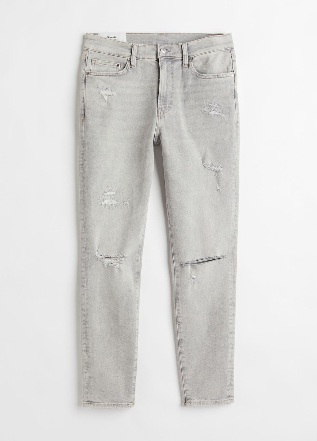Светло-серые демисезонные джинсы skinny H&M