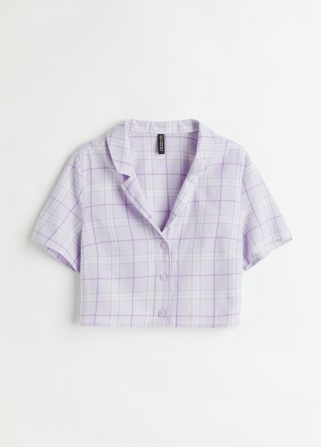 Фиолетовая повседневный рубашка в клетку H&M