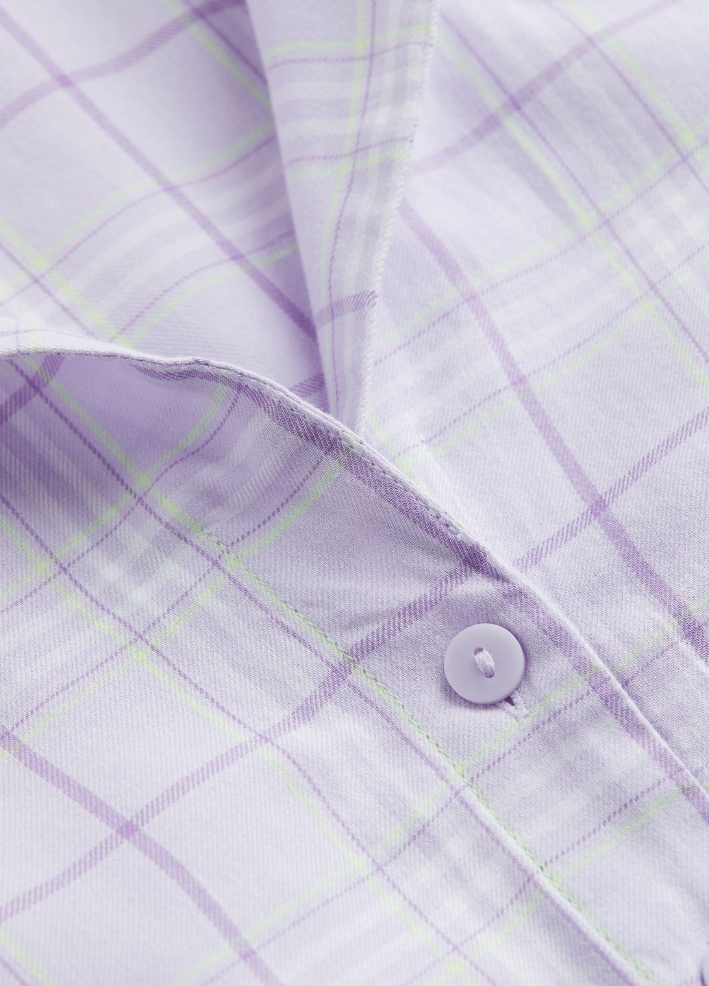 Фиолетовая повседневный рубашка в клетку H&M