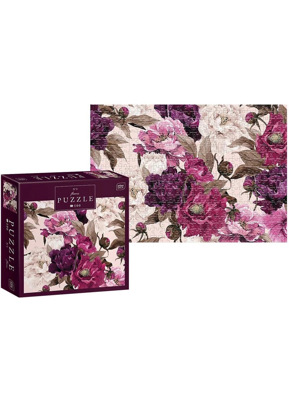Пазлы трехслойные "Flovers 1" 500 шт. размер 33х46 см. ТМ Interdruk (265214574)