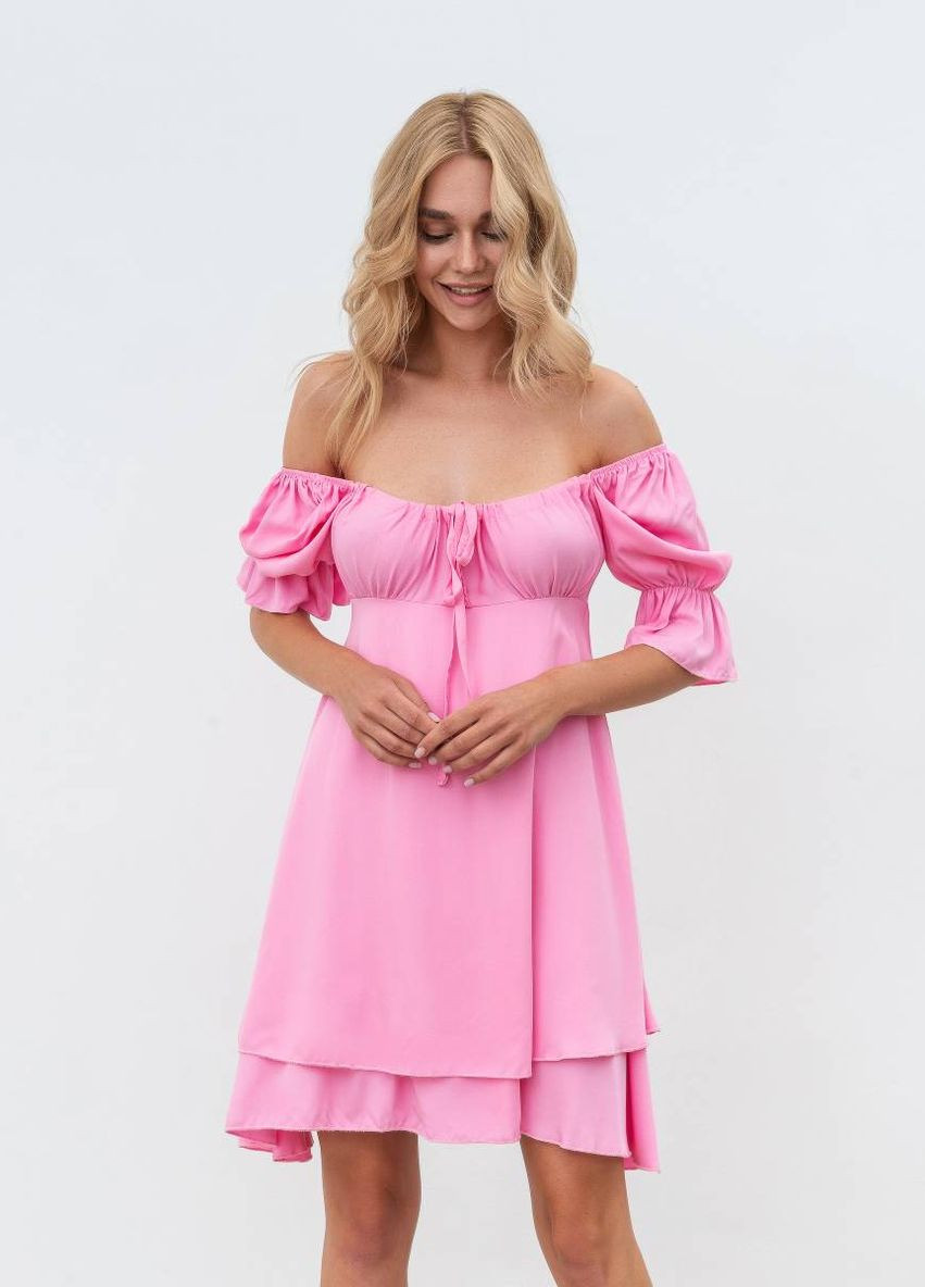 Розовое вечернее платье romashka Ромашка однотонное