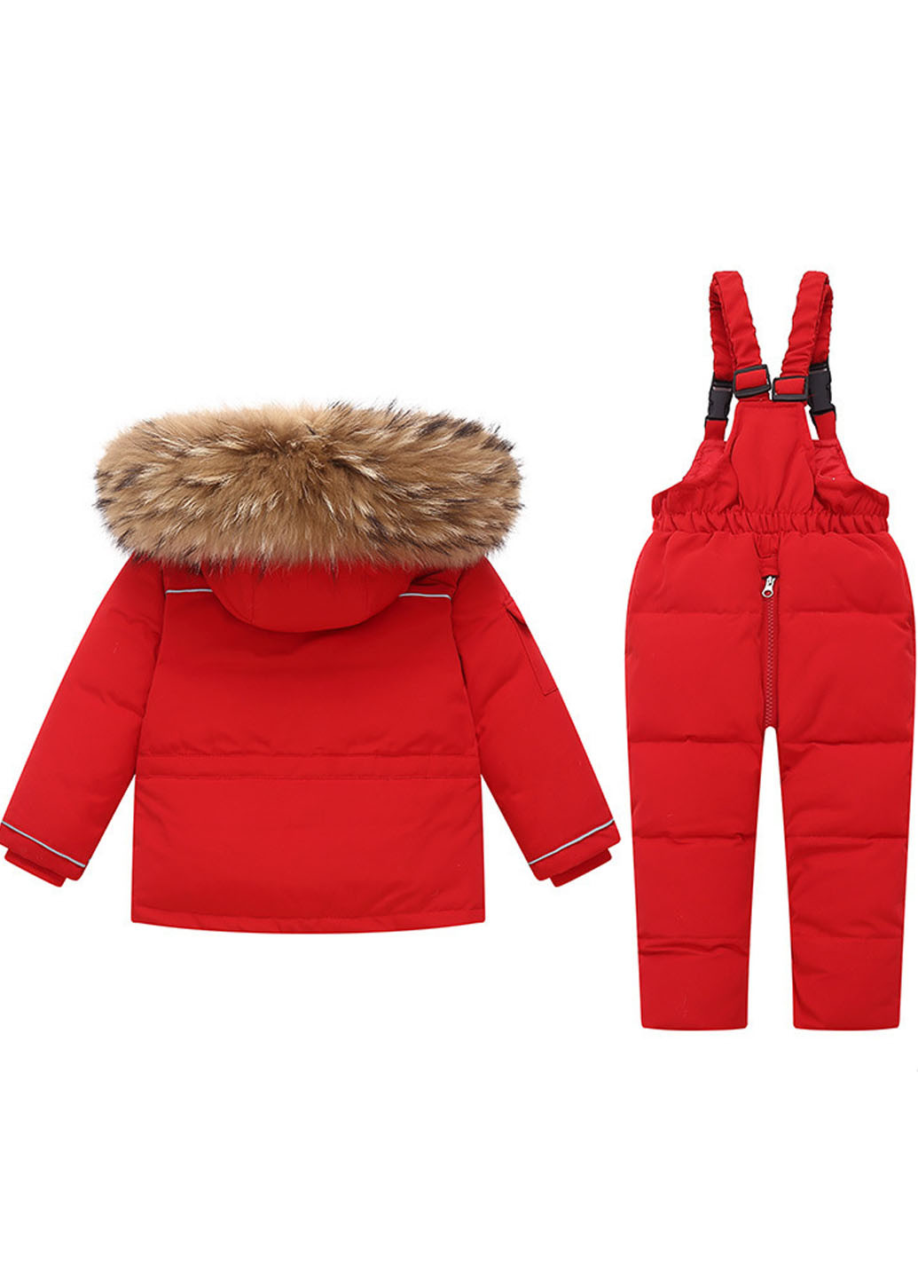 Красный зимний комплект (куртка, комбинезон) No Brand