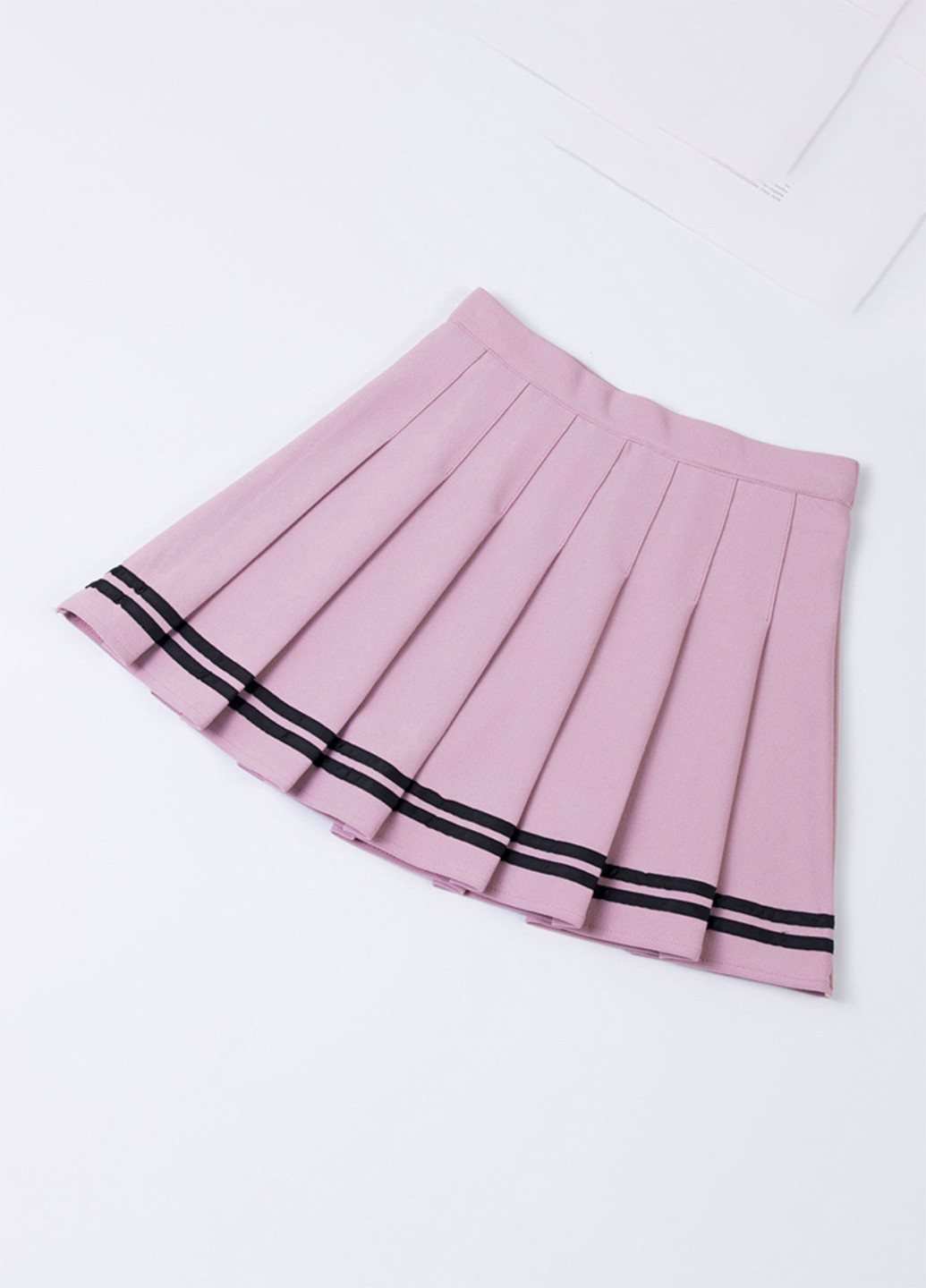 Розовая спортивная в полоску юбка No Brand плиссе