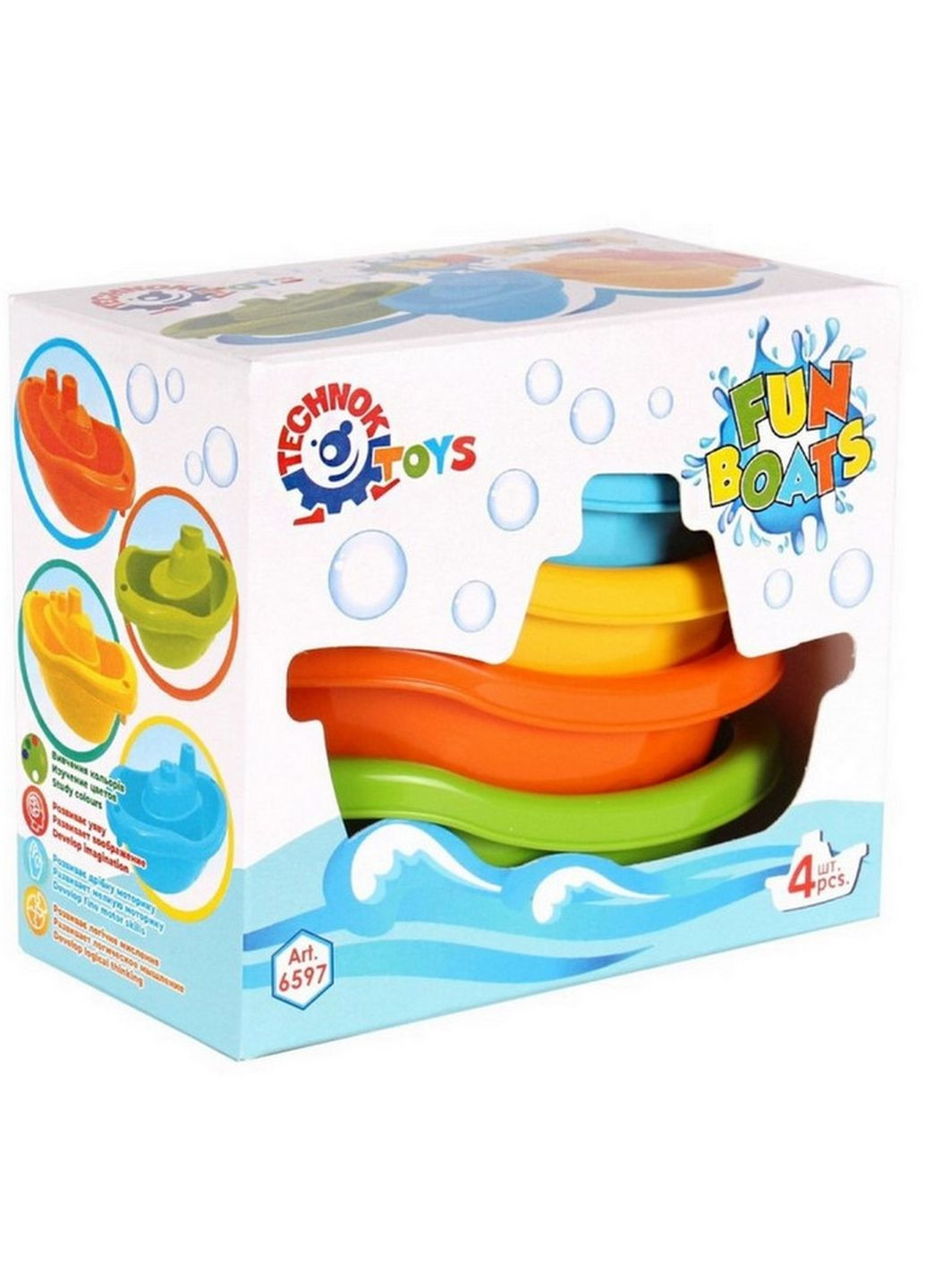 Іграшка для ванної "Кораблики" 6597TXK 4 шт. ТехноК (265391790)