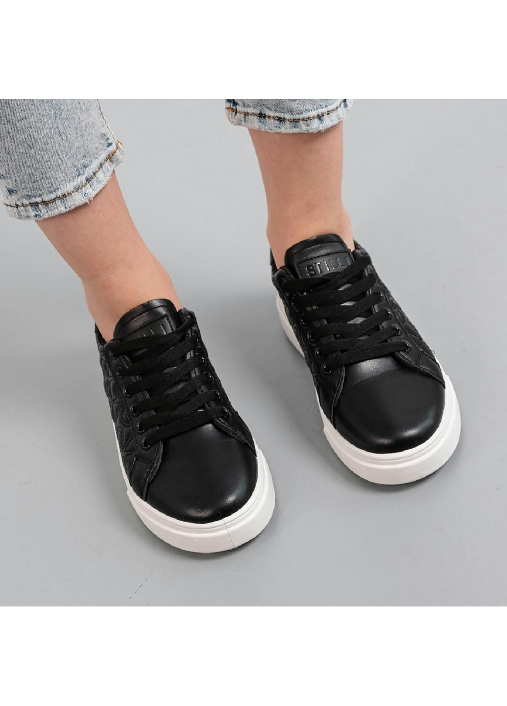 Черные демисезонные кроссовки женские chloe 3935 235 черный Fashion