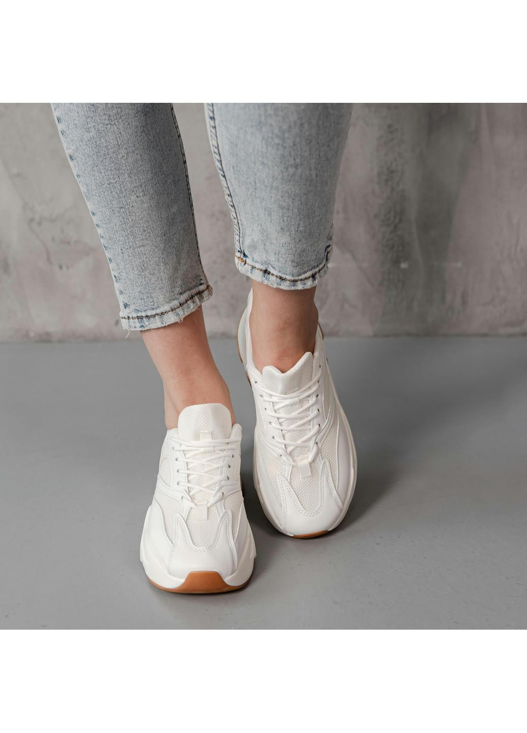 Белые демисезонные кроссовки женские charlote 3951 23 белый Fashion