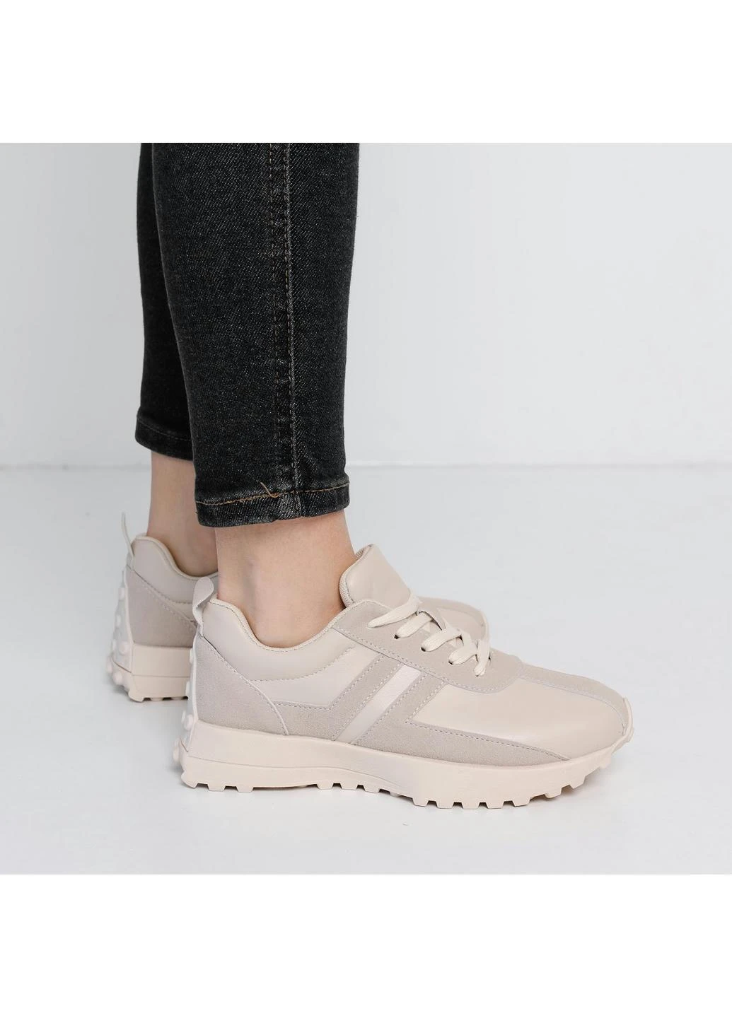 Кроссовки женские Joan 3921 23 Молочный Fashion молочные демисезоны (265321243)