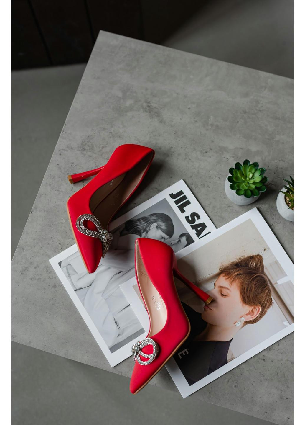 Жіночі туфлі Bow 3957 24 Червоний Fashion (265321190)
