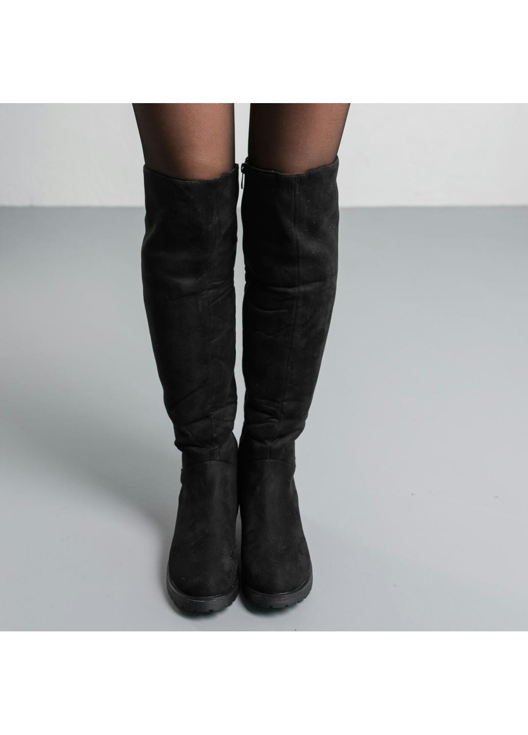 Ботфорти жіночі зимові Raven 3841 23 5 Чорний Fashion (265321157)