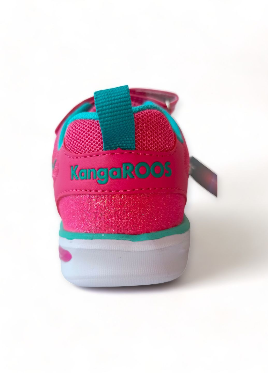Розовые всесезонные кроссовки детские для девочки 18497/6056 с мигалками (32) Kangaroos
