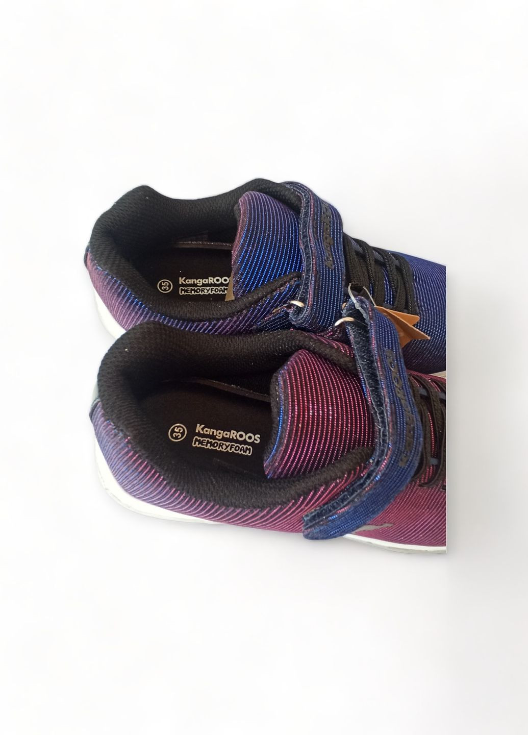 Фиолетовые всесезонные кроссовки детские для девочки 18315/4071 фиолет хамелеон стелька memory foam (33) Kangaroos