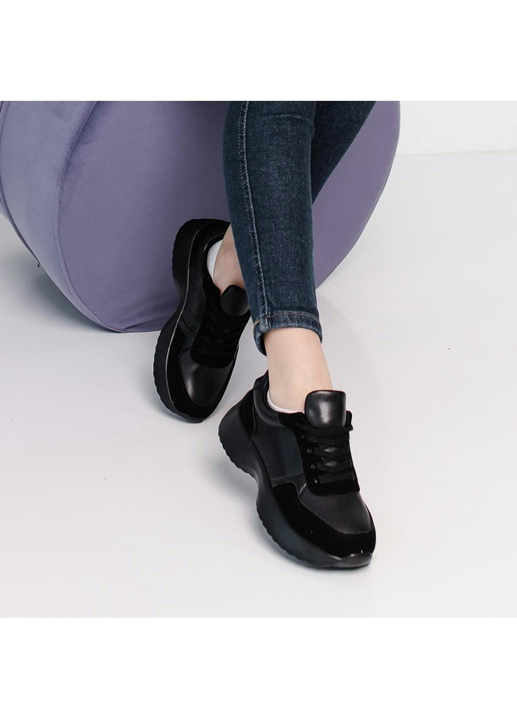 Чорні осінні кросівки жіночі chris 3894 23 чорний Fashion