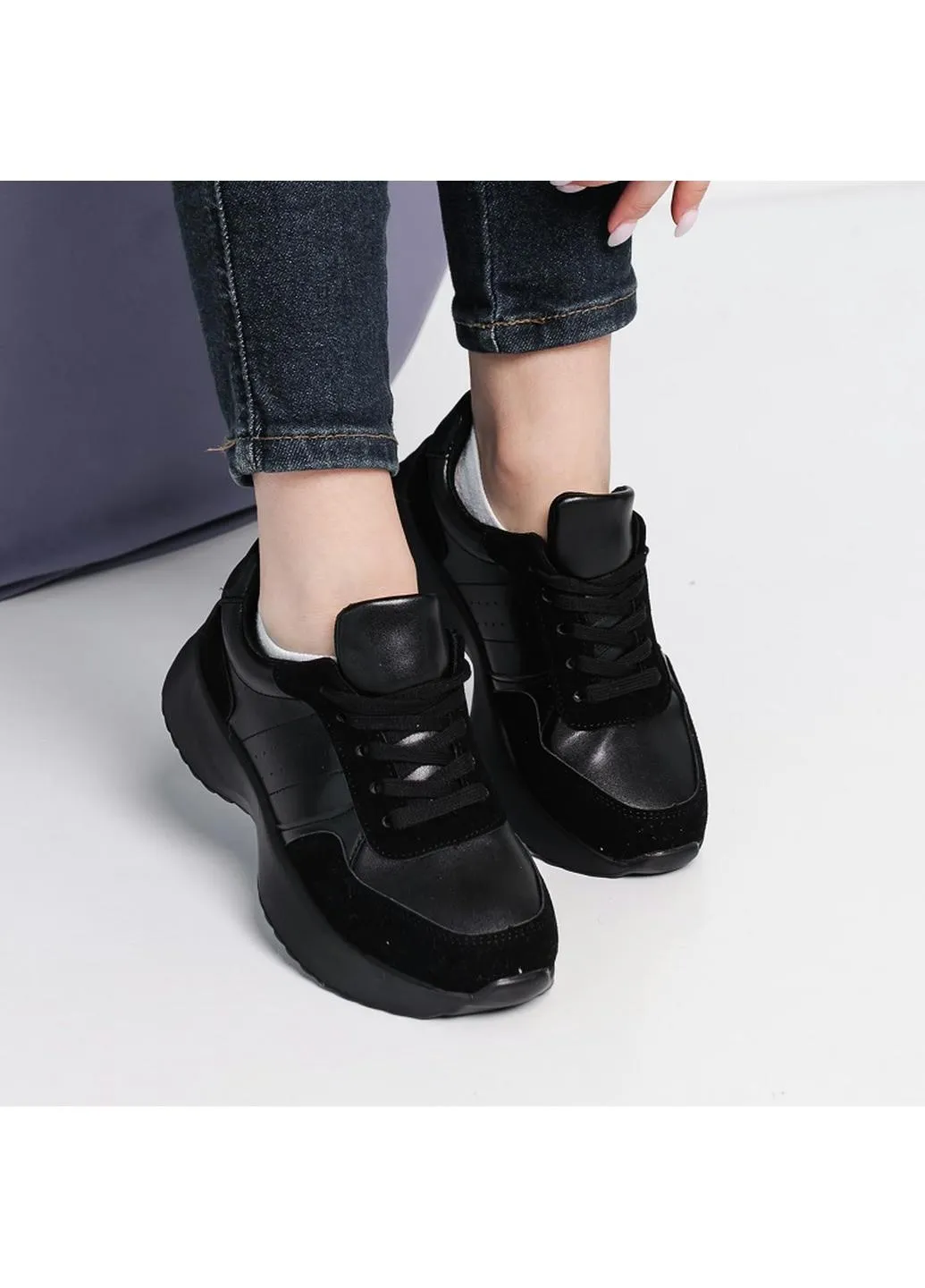 Кросівки жіночі Chris 3894 23 Чорний Fashion чорні демісезони (265391599)
