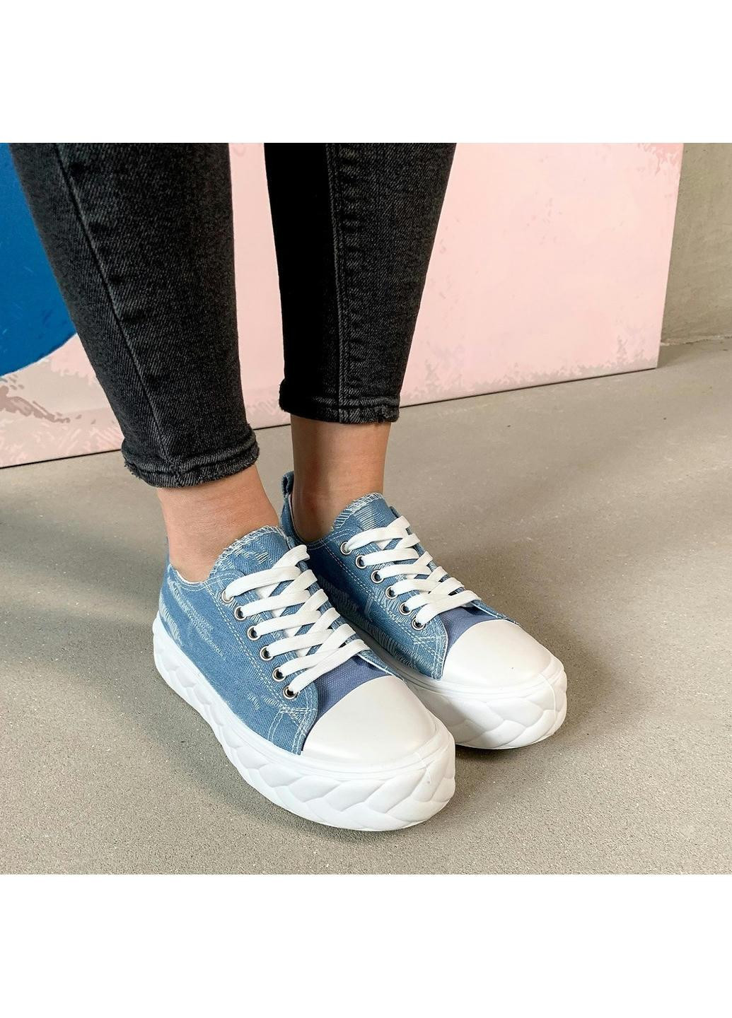 Кроссовки женские Giselle 3966 25 Голубой Fashion голубые демисезоны (265391513)