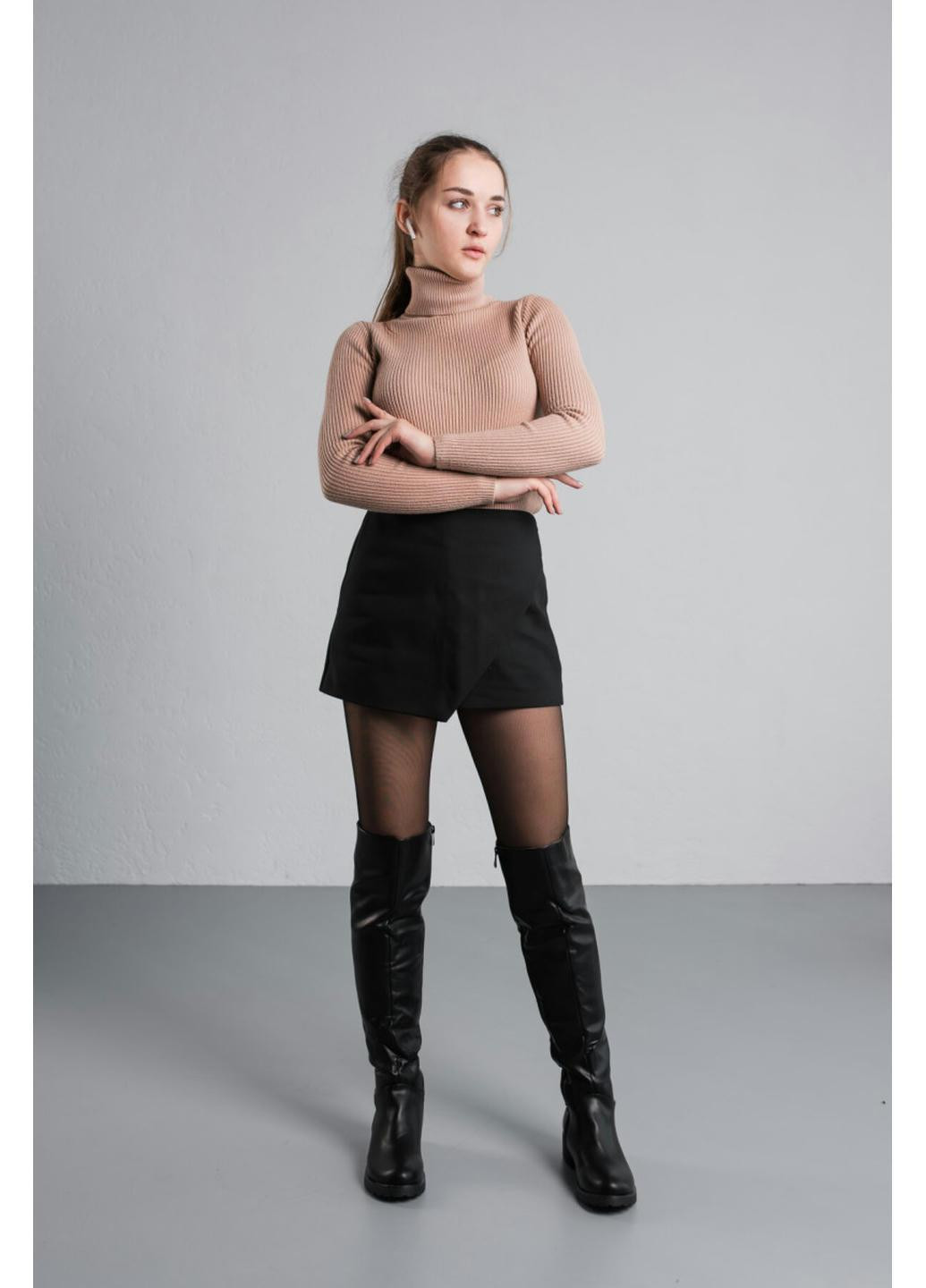 Черные осенние ботфорты женские зимние arabella 3855 24 черный Fashion
