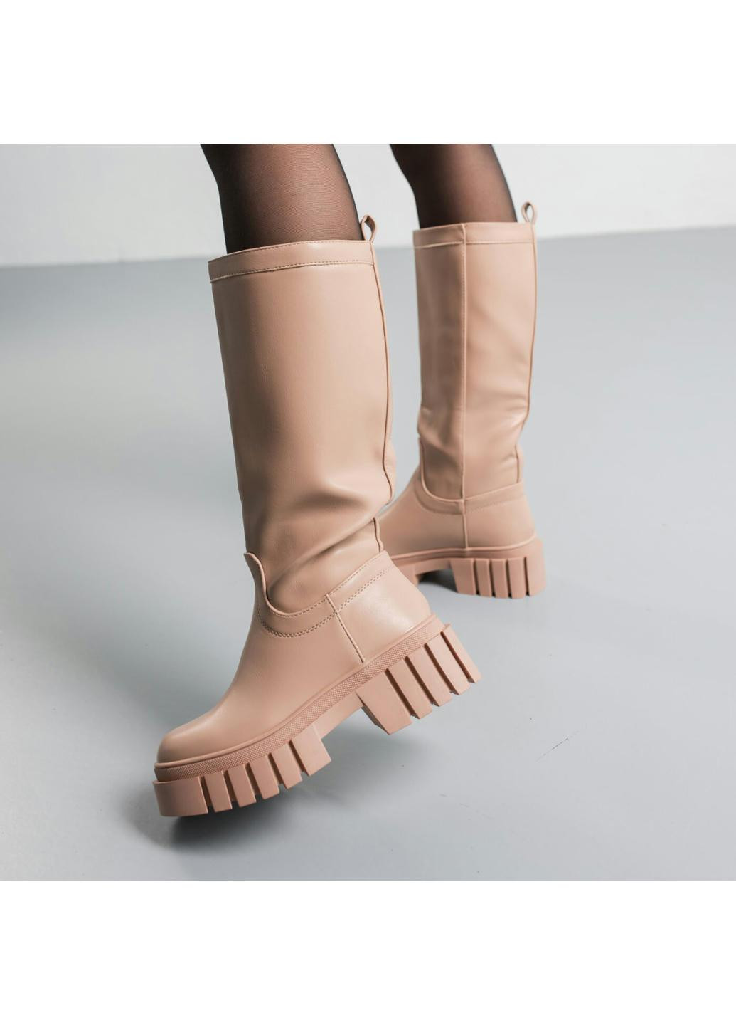 Осенние сапоги женские alvira 3799 245 бежевый Fashion