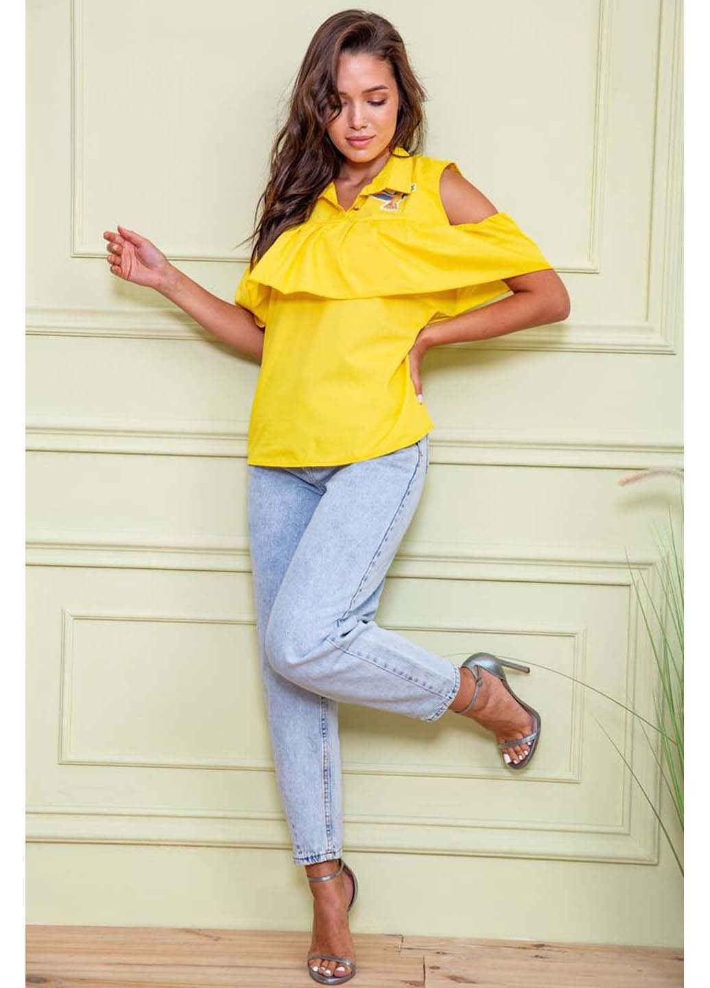 Желтая демисезонная блуза Ager