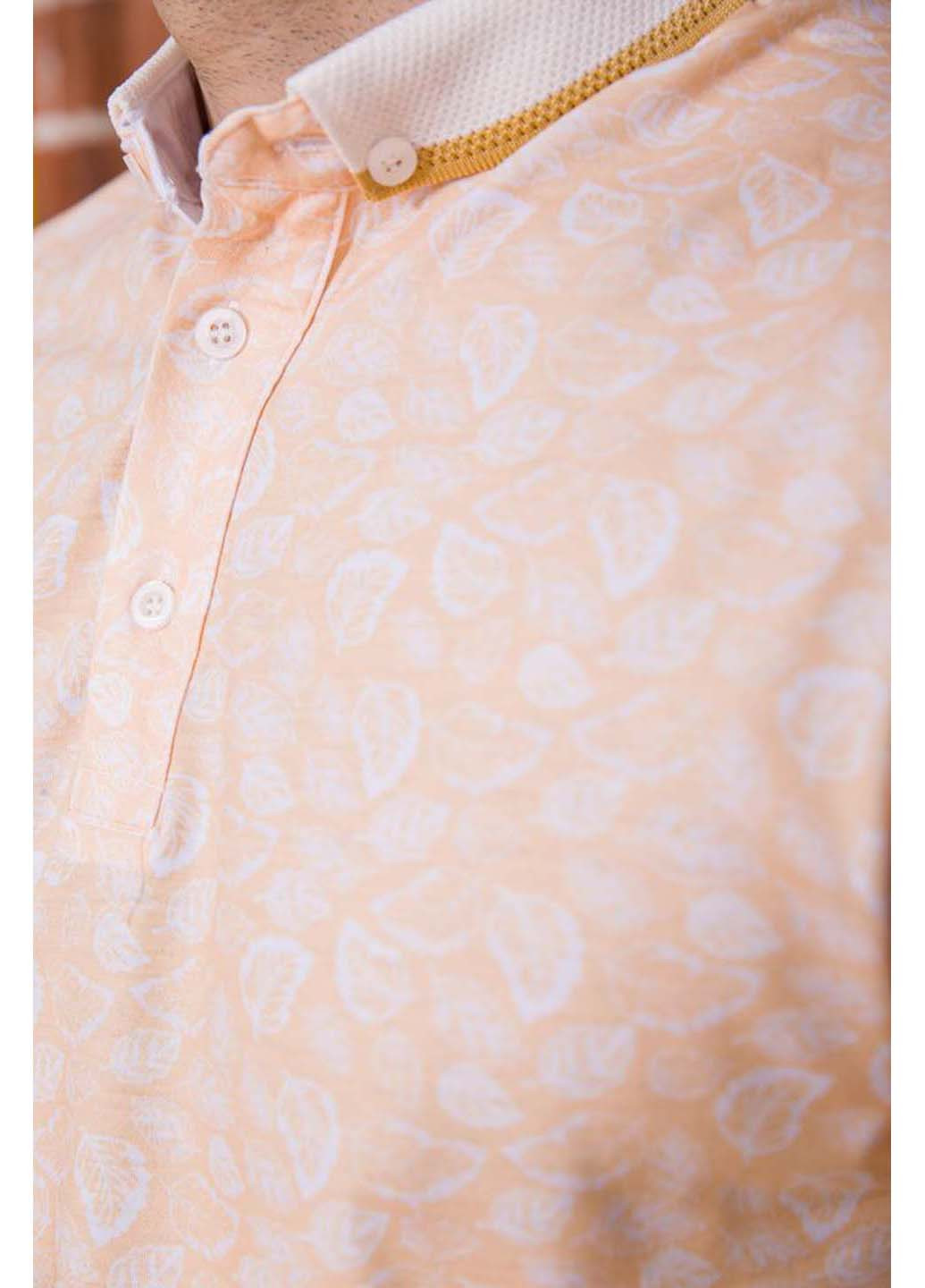 Персиковая футболка-поло для мужчин Ager