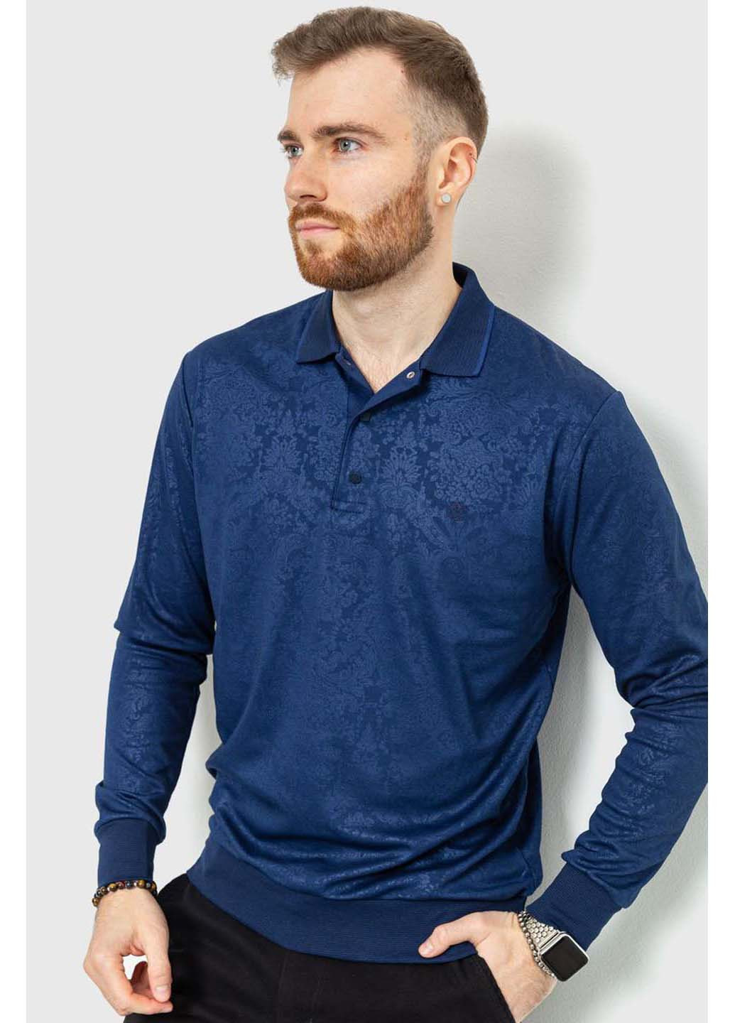 Темно-синяя футболка-поло для мужчин Ager