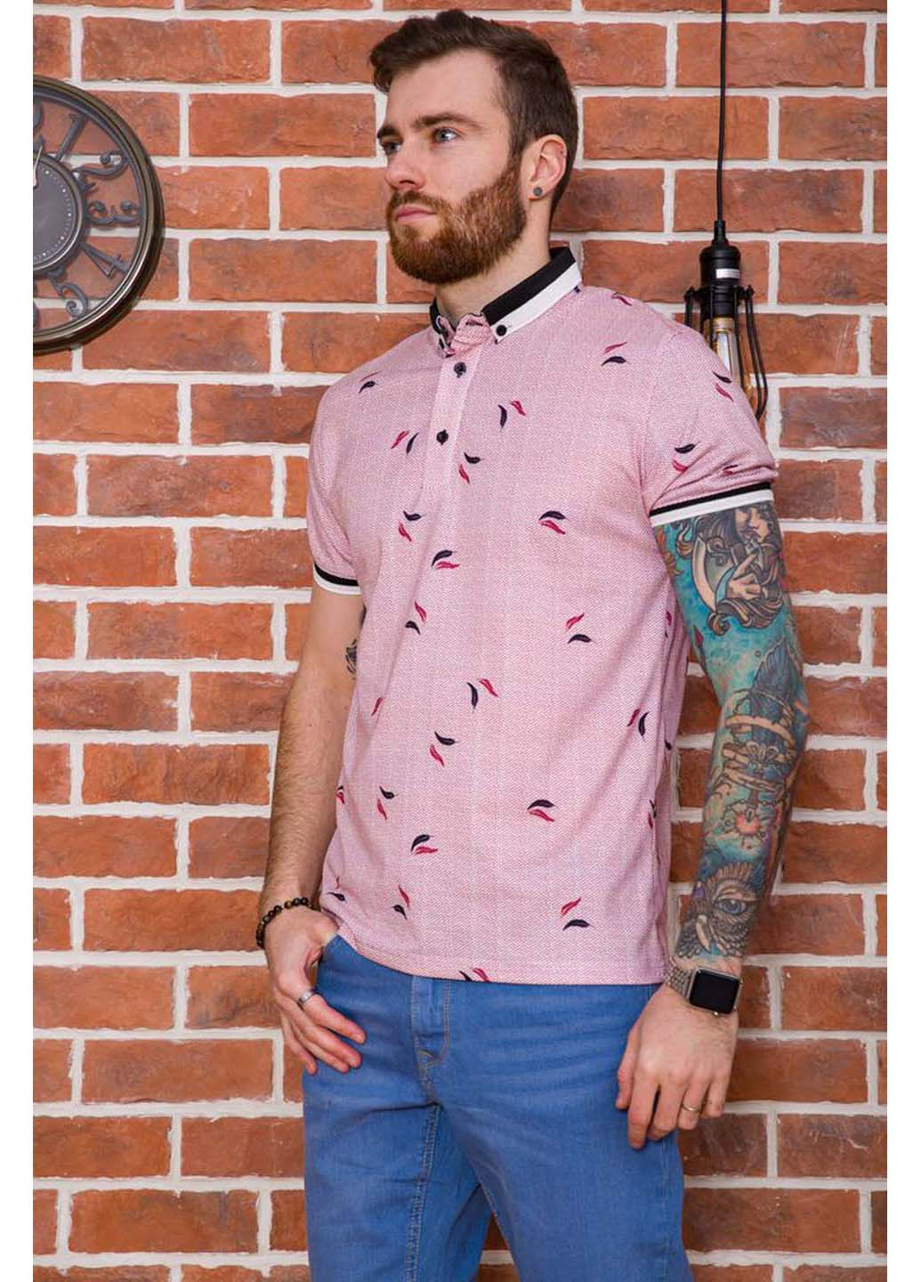 Розовая футболка-поло для мужчин Ager