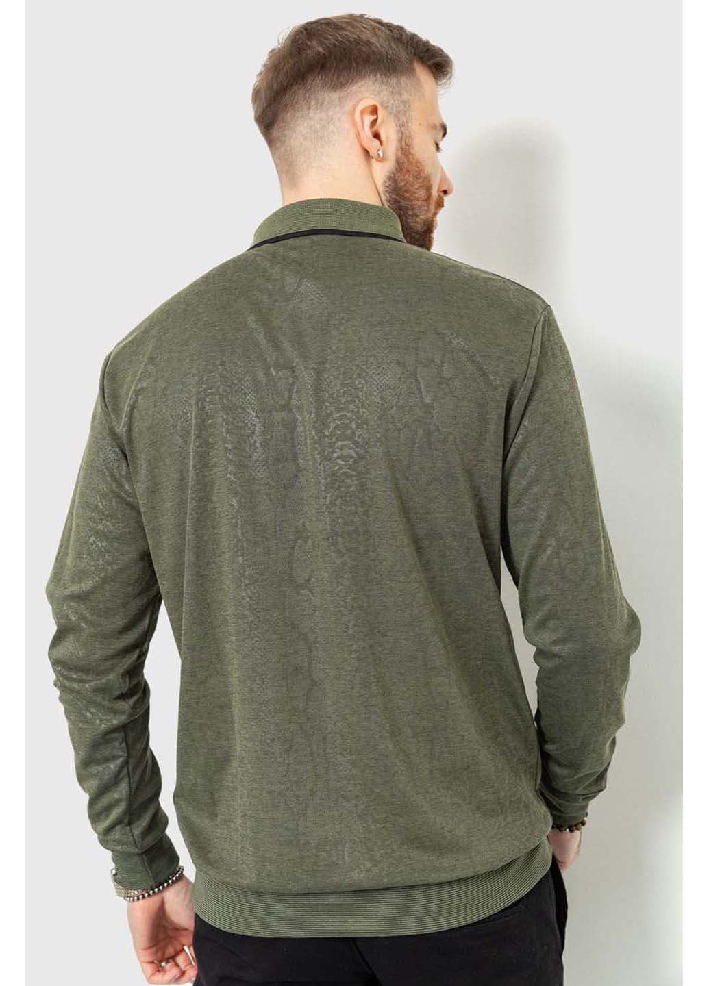 Оливковая (хаки) футболка-поло для мужчин Ager