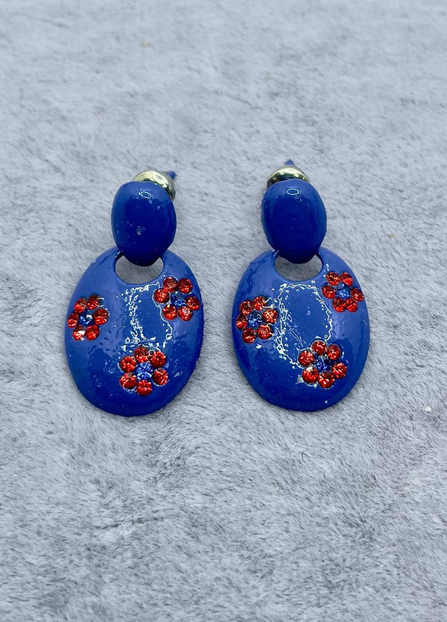 Сережки металеві овальні No Brand (265329825)