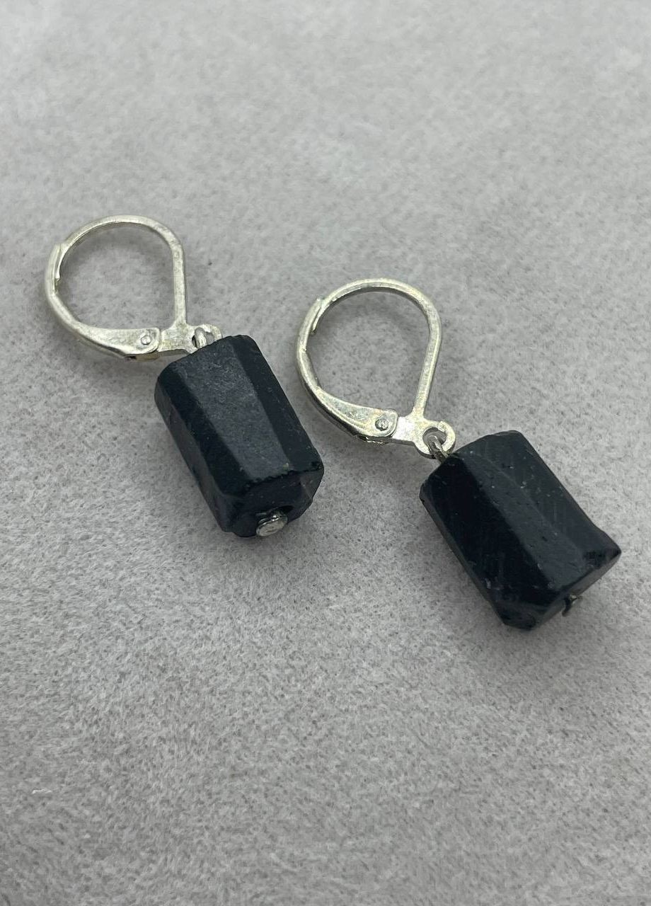 Серьги турмалин шерл No Brand (265329775)