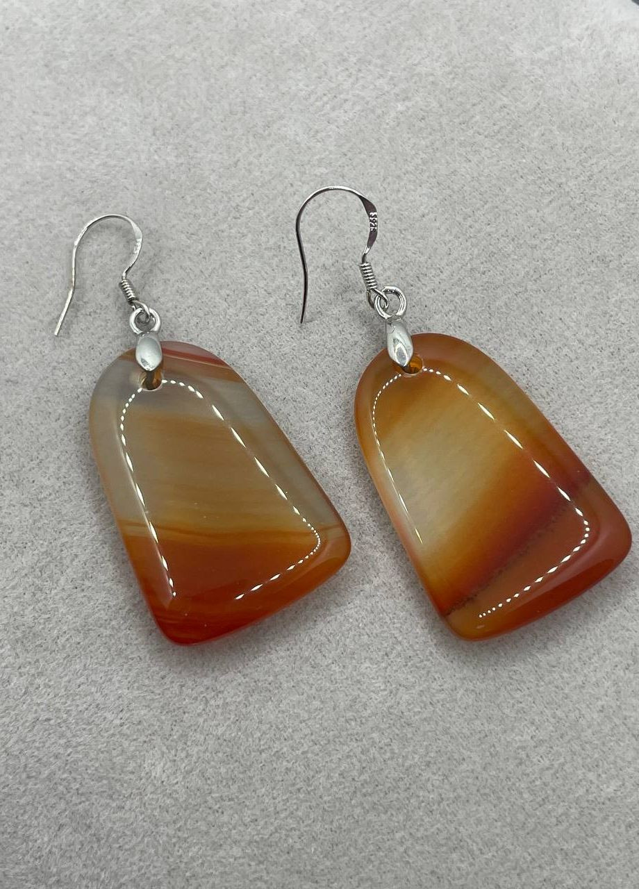 Серьги агат 28*20 мм No Brand (265329713)