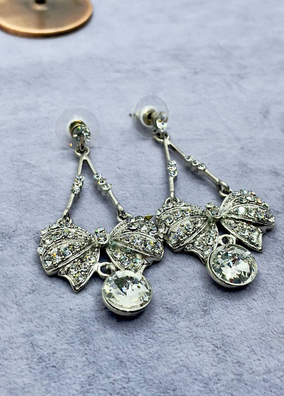 Серьги металлические бантики No Brand (265329864)