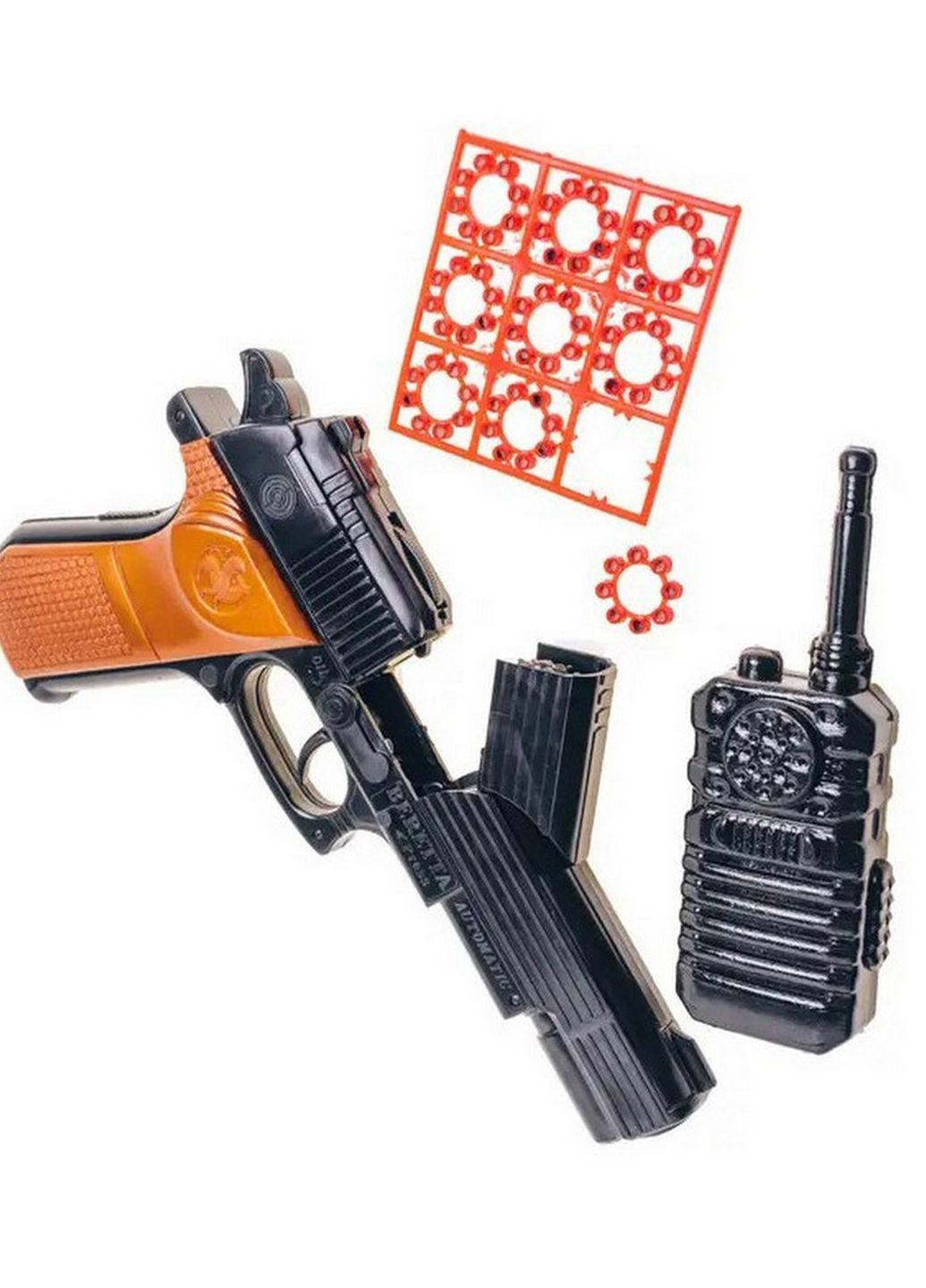 Игрушечный пистолет "B60" с пистонами и игрушечной рацией 252GG Golden Gun (265391848)