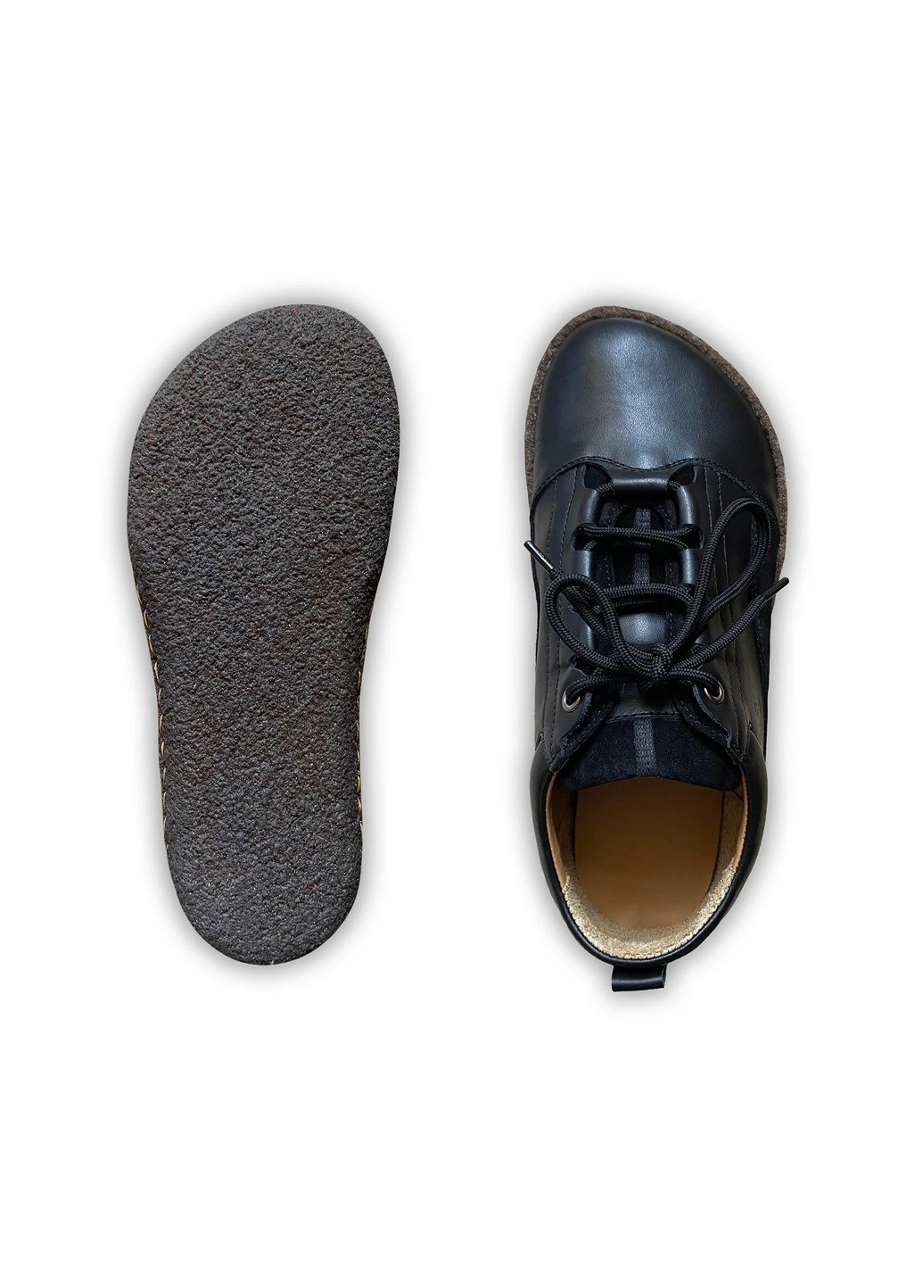 Черные кожаные полукеды, босо-обувь БОСІ Беглі
